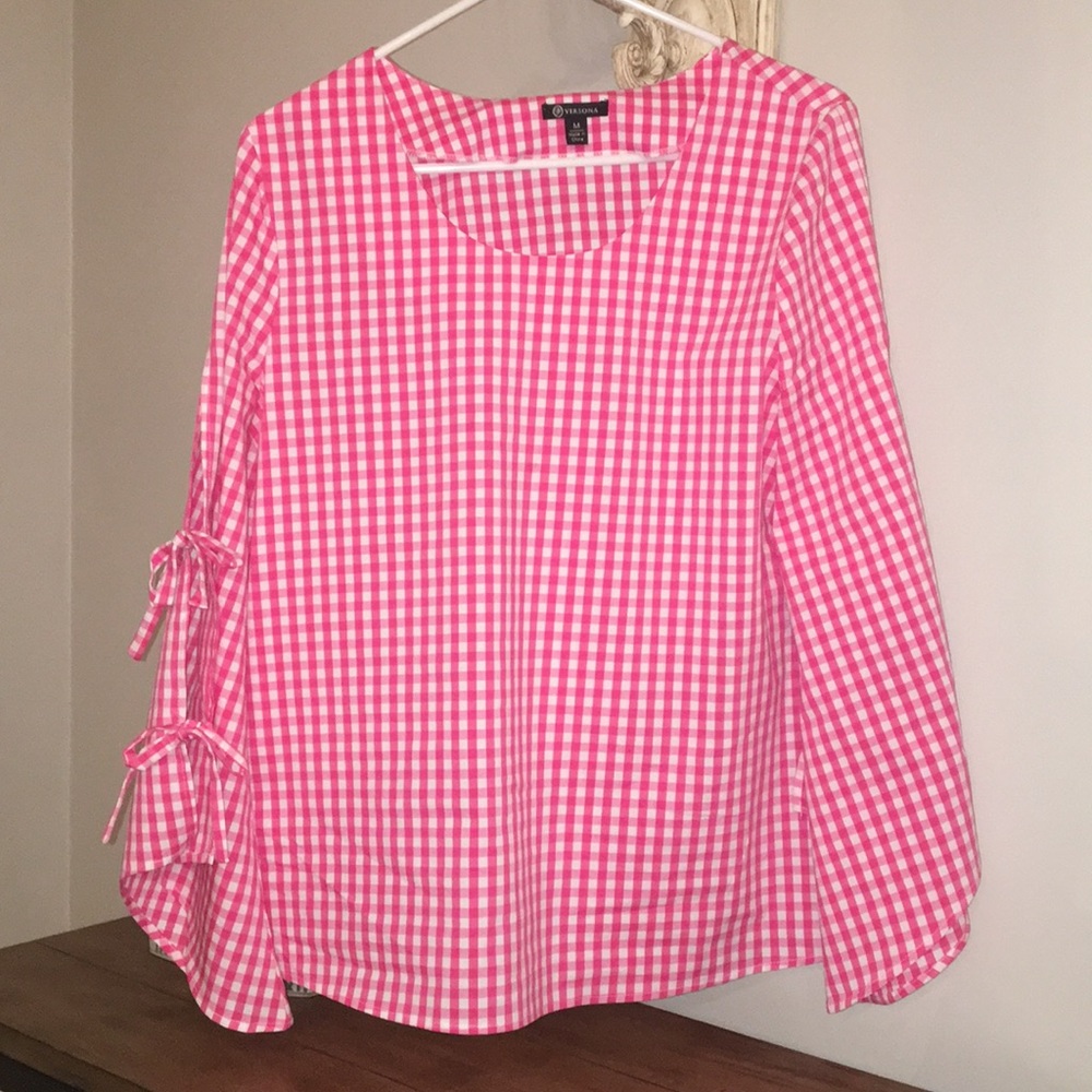 Precious pink gingham top
